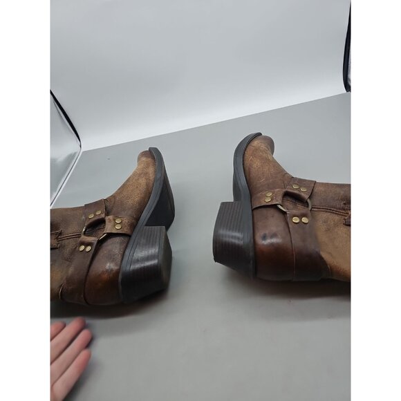 Cabelas Harness Boots Womens 10M Engineer Square Toe Motorcycle Western CS-1302A - Picture 5 of 7